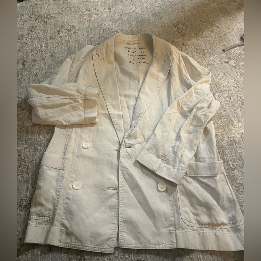 Acne studios Cream Linen Blazer